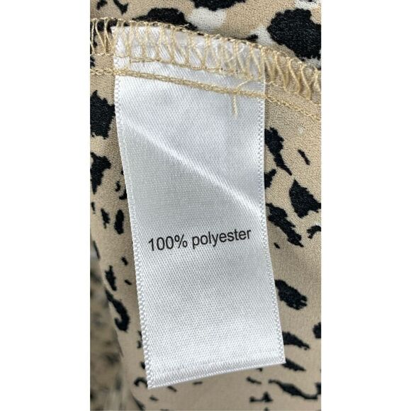 Maurices Womens Animal Print Long Sleeve Button Down Shirt Tan And Black Size 3X - Picture 6 of 8